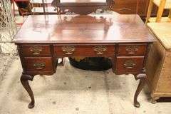 Colonial Revival Mahogany Vanity with Mirror