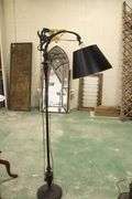 Beaux Arts Cast Iron Figural Griffin Floor Lamp