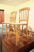 Pair Victorian Cane Seat Chairs