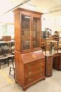 *NO STORAGE* Modern Secretary Desk, Veneer Chips