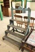 Antique Primitive Painted Plant Stand
