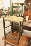 Modern Farmhouse Rush Seat Country Store Merchant's Stool
