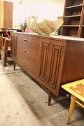 Broyhill Premier Sculptra MCM Walnut Credenza, Minor Chips