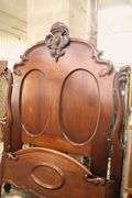 Victorian Carved Walnut Bed