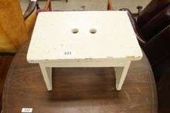 Vintage Farmhouse Painted Footstool
