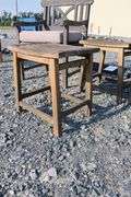 *NO STORAGE* Teak Arm Chairs and Cocktail Tables, Dry Finish