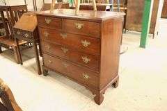 Chippendale Walnut Chest of Drawers, Feet Replaced