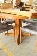 Scandinavian MCM Teak Dining Table and Four JL Moller Chairs