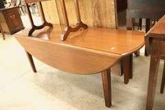 Modern Mahogany Drop Leaf Coffee Table
