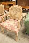 Pair French Provincial Style Caned Armchairs