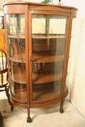 *NO STORAGE* Antique Golden Oak China Cabinet, As-Is