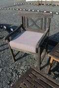 *NO STORAGE* Teak Arm Chairs and Cocktail Tables, Dry Finish