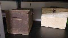 Lot of Vintage Wooden Crates & File Boxes