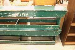 Pair Antique Long Painted Porch Benches