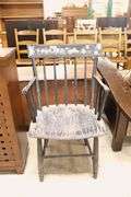 Antique Plank Seat Armchair in Later Paint