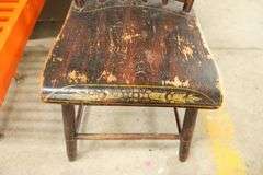American Fancy Painted Plank Seat Chair