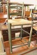 Modern Farmhouse Rush Seat Country Store Merchant's Stool