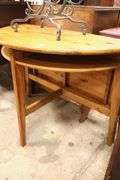 Cabinet-Made Farmhouse Pine Demilune Console Table
