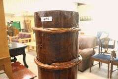 Asian Hewn Wood Umbrella Stand