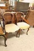 Pair Victorian Walnut Side Chairs