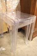 (3) Modern Acrylic Stacking Chairs