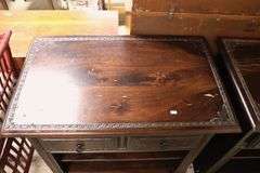 Pair Anglo-Indian Carved Nightstands, Finish Wear
