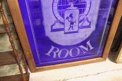 Vintage Etched Glass Tap Room Sign