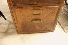 Library Bureau Sole Makers Golden Oak Four Drawer File Cabinet