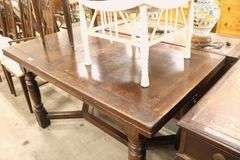 Mannerist Style Oak Extension Dining Table