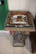 Continental Faux Painted and Parcel Gilt Pedestal Base