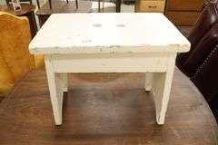 Vintage Farmhouse Painted Footstool