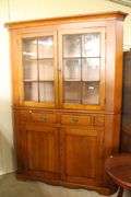 Pennsylvania Federal Poplar Two Piece Corner Cupboard