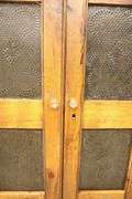 Antique Farmhouse Pine Punched Tin Pie Safe