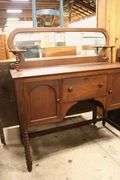 Colonial Revival Walnut Sideboard with Mirror