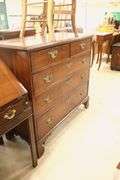 Chippendale Walnut Chest of Drawers, Feet Replaced