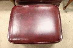 Vintage Maroon Chair and Ottoman