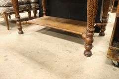 Antique Golden Oak Library Table Desk, Marks on Top