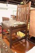 L. & J.G. Stickley Mission Oak Dining Chair in Original Condition (Seat Rough)