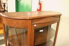 *NO STORAGE* Antique Golden Oak China Cabinet, As-Is