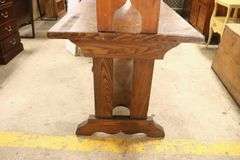 Antique Golden Oak Library Table Desk