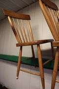 (4) Antique Plank Seat Chairs
