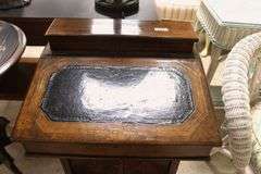 Victorian Inlaid Canterbury Desk, Veneer Damage