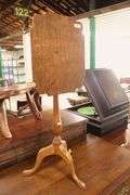 Colonial Revival Tiger Maple Candle Stand