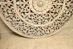 Anglo-Indian Distressed Paint Wall Carving