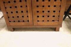 Modern Lattice Door Cabinet