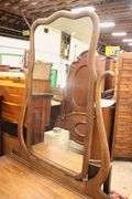 Antique Golden Oak Dresser with Mirror