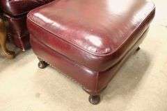 Vintage Maroon Chair and Ottoman