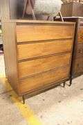 Broyhill Walnut and Laminate Four Drawer Chest