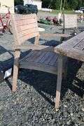 *NO STORAGE* Fortunoff Teak Patio Dining Set, Dry Finish
