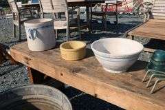*NO STORAGE* Galvanized Wash Tubs, Farmhouse Bench, Etc.